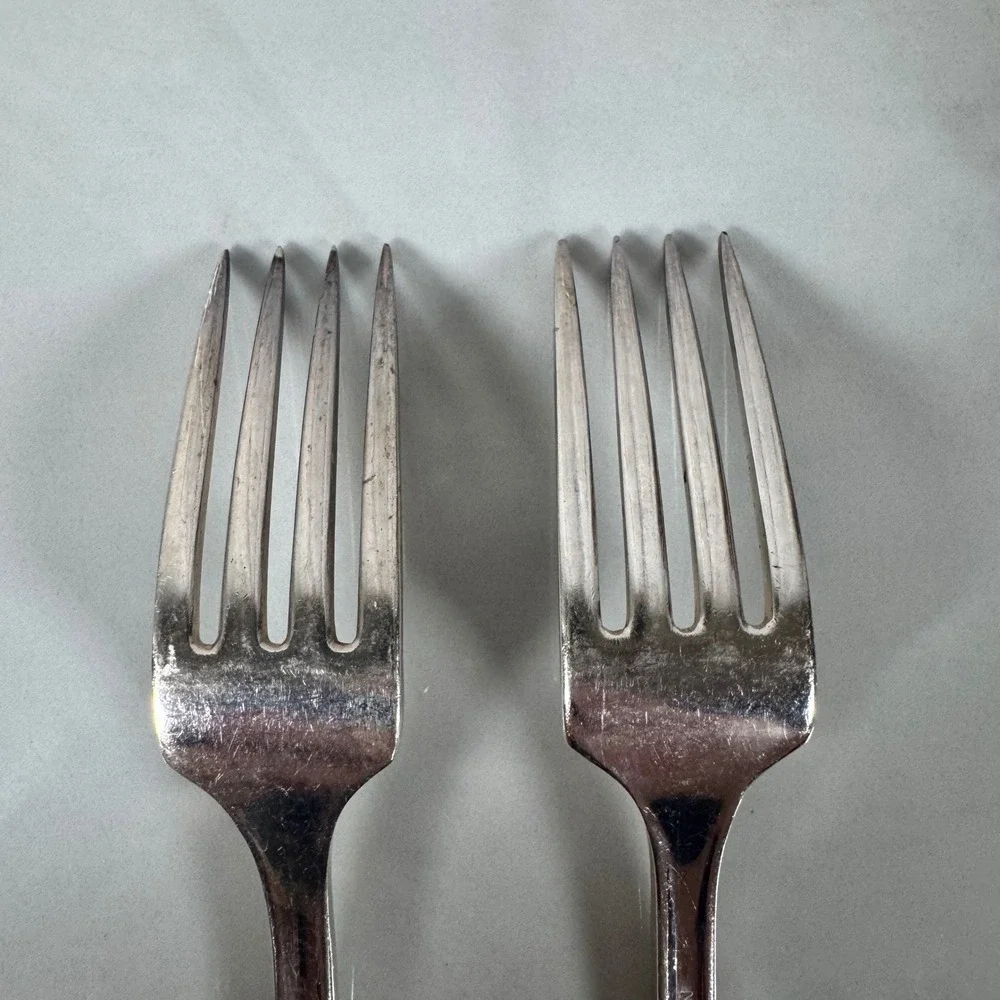Set of 2 Oneida Nobility Plate Silver‎ Plated Dinner Forks Caprice Floral